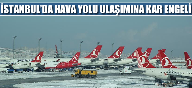 Hava yolu ulaşımına kar engeli