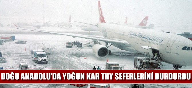 Uçuşlara kar engeli