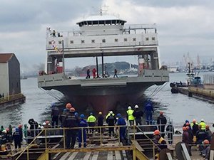 Sedef Tersanesi SFC için inşa ettiği ilk feribotu denize indirdi