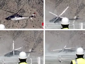 Artvin'de helikopter yan yattı; 3 yaralı