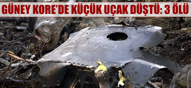 Güney Kore'de küçük uçak düştü: 3 ölü