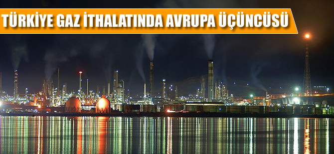 Türkiye gaz ithalatında Avrupa üçüncüsü