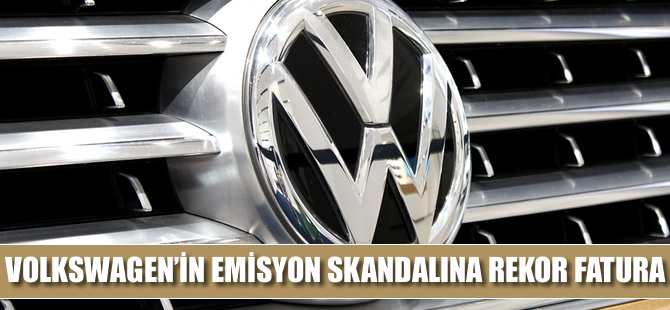 Volkswagen'e emisyon skandalında rekor fatura