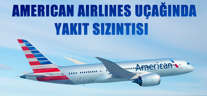 AA uçağında yakıt sızıntısı