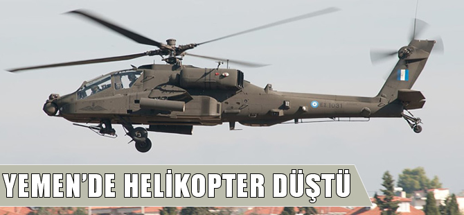 Yemen'de helikopter düştü
