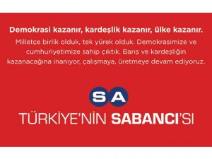 Sabancı Holding Türkiye'ye güvenini dünyaya duyuruyor