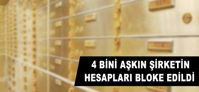 4 bini aşkın şirketin hesapları bloke edildi, kiralık kasalara el konuldu