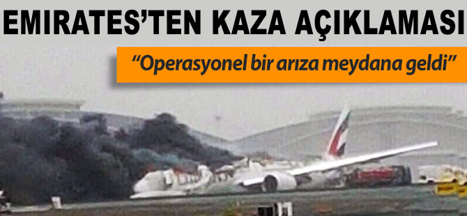 Emirates'ten kaza açıklaması