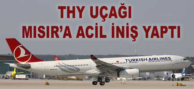 THY'nin İstanbul uçağı Kahire'ye indi