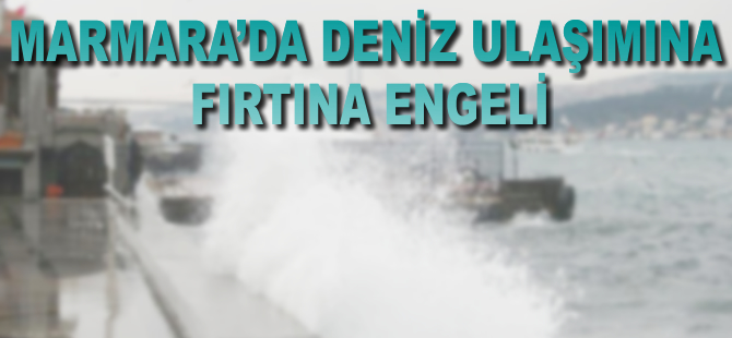 Fırtına Marmara Bölgesi'nde deniz ulaşımını esir aldı