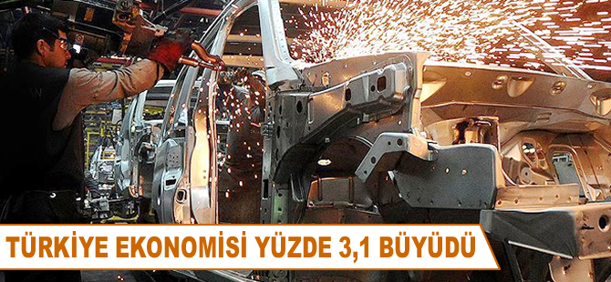 Türkiye ekonomisi yılın ikinci çeyreğinde yüzde 3,1 büyüdü
