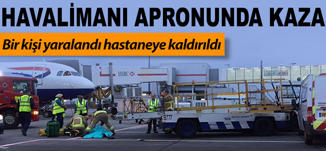 Havalimanı apronunda kaza