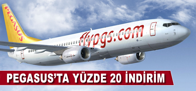 Pegasus'tan yüzde 20 indirim