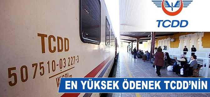 En yüksek ödenek TCDD'ye verildi