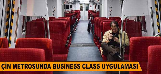 Çin metrosunda 'business class' uygulaması