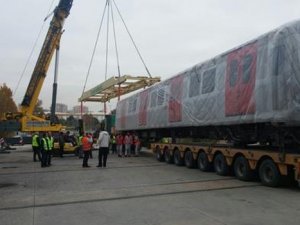 Keçiören Metrosu'nun vagonları gelmeye başladı