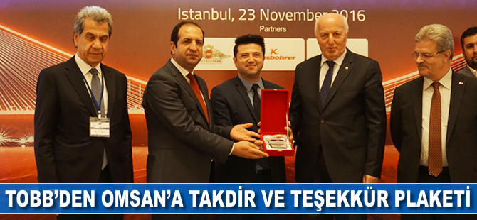 TOBB'den OMSAN'a plaket