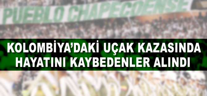 Kolombiya'daki uçak kazasında hayatını kaybedenler için anma