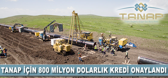 TANAP için 800 milyon dolarlık kredi onaylandı
