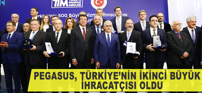 Pegasus, Türkiye’nin 2. büyük hizmet ihracatçısı oldu