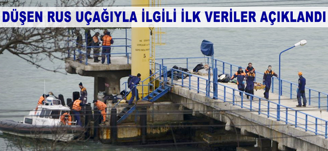 Karadeniz'e düşen Rus uçağıyla ilgili ilk veriler açıklandı