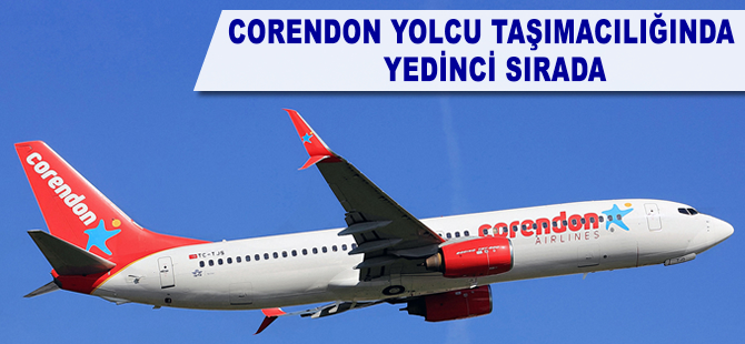 Corendon Airlines, 'Yolcu Taşımacılığı ve Genel Hizmetleri'nde 7’inci