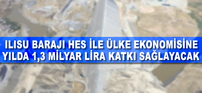 Ilısu Barajı, ülke ekonomisine yılda 1,3 milyar lira katkı sağlayacak