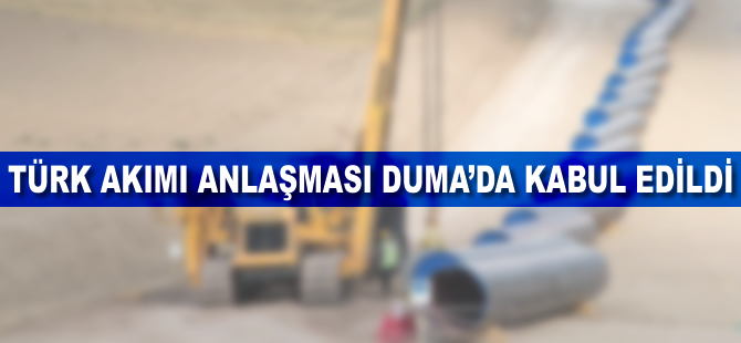 Türk Akımı anlaşması Duma'da kabul edildi