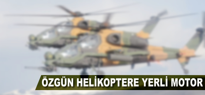 Özgün helikoptere yerli motor