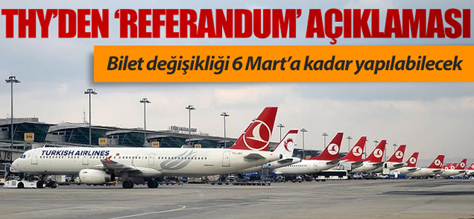 THY'den 'referandum' açıklaması