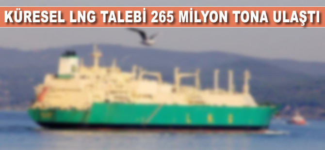 Küresel LNG talebi 265 milyon tona ulaştı