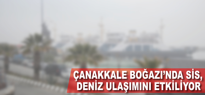 Çanakkale Boğazı'nda sis deniz ulaşımını etkiliyor