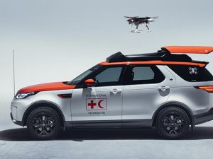 Land Rover'ın 'drone'lu aracı hayat kurtaracak