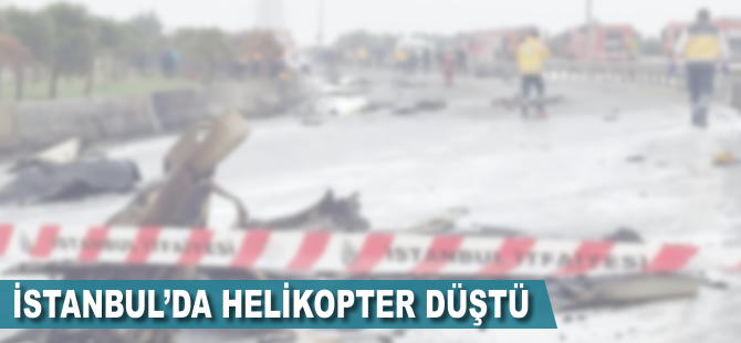 İstanbul Büyükçekmece'de helikopter düştü