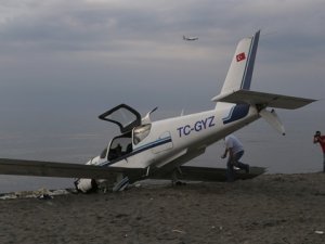 Çarşamba Havalimanı'nda eğitim uçağı kazası