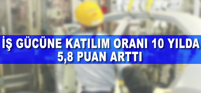 İş gücüne katılım oranı 10 yılda 5,8 puan arttı
