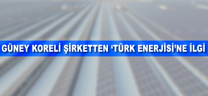 Güney Koreli şirketten 'Türk enerjisi'ne ilgi