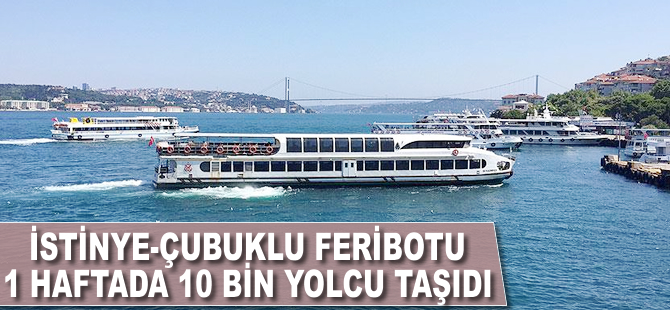 İstinye-Çubuklu arabalı vapuru 1 haftada 10 bin yolcu taşıdı