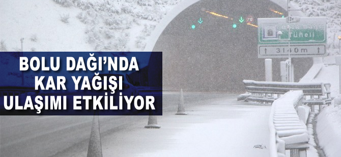 Bolu'da yoğun kar yağışı ulaşımı olumsuz etkiliyor