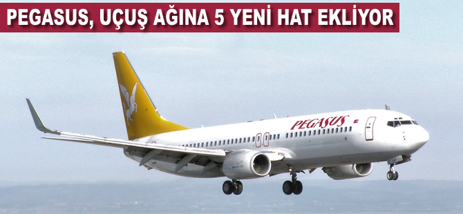 Pegasus, uçuş ağına 5 yeni hat ekliyor