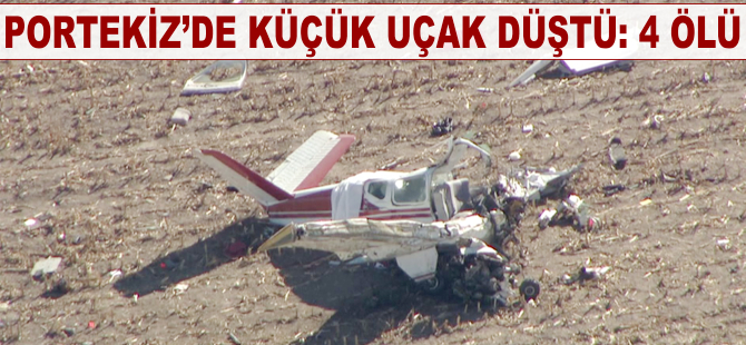 Portekiz'de küçük uçak düştü